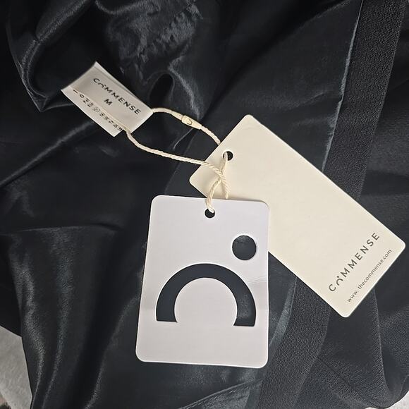 Commense Black Halter Mini Dress with Gold Accents - Picture 9 of 11